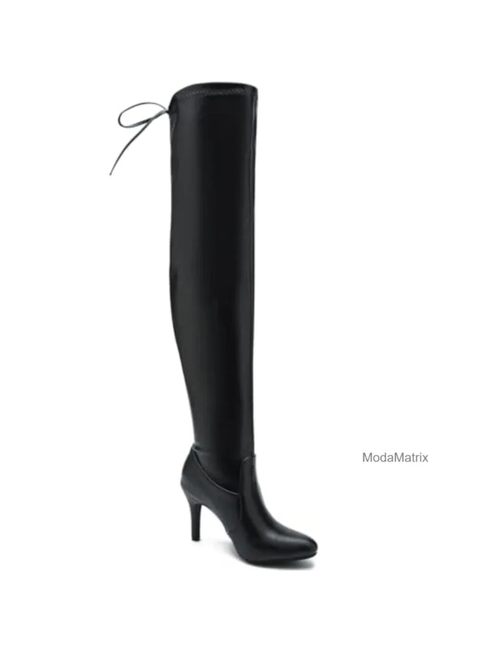 Women's Pointed Toe Over The Knee Stiletto High Heel Boots PU Velvet Denim